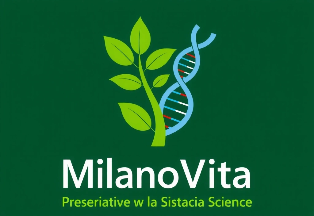 Immagine che rappresenta l'origine e la crescita di Milanovita, con elementi naturali e scientifici che si fondono.